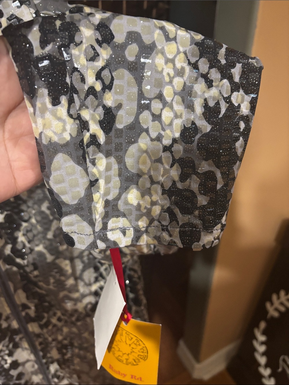 Ruby Rd. Black & Gray Abstract Print Zip Jacket - Picture 4 of 5